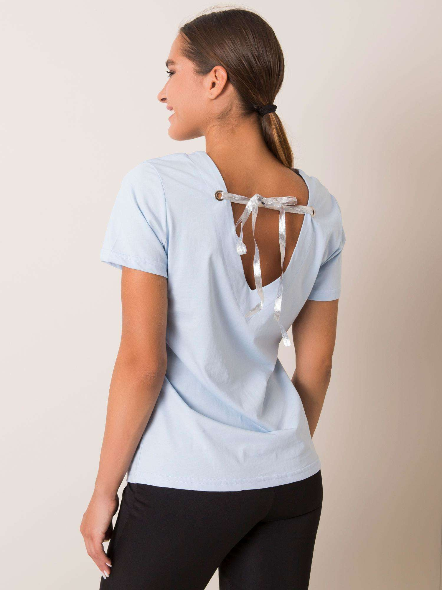 Helleblaue T-Shirt Marble FÜR FITNESS