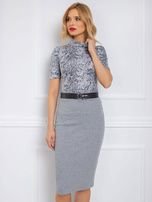 Szara spódnica prążkowana Jammie RUE PARIS