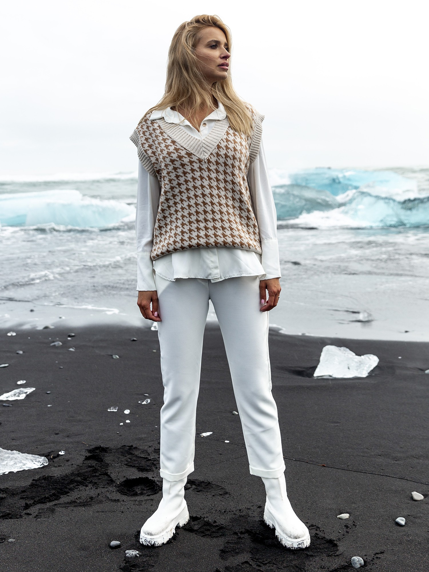 Hidalgo Women's White Formal Trousers