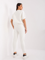 Hurt Ecru komplet dresowy z bluzą z krótkim rękawem