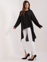 Hurt Czarna długa koszula z ozdobnymi guzikami 