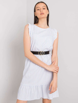 Light Blue Striped Clarabelle Dress