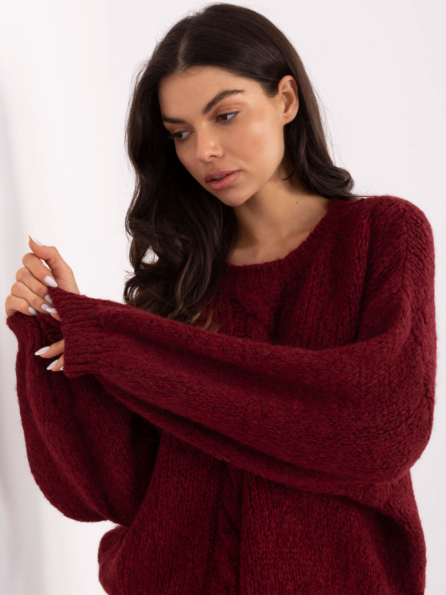 Sweter bordowy
