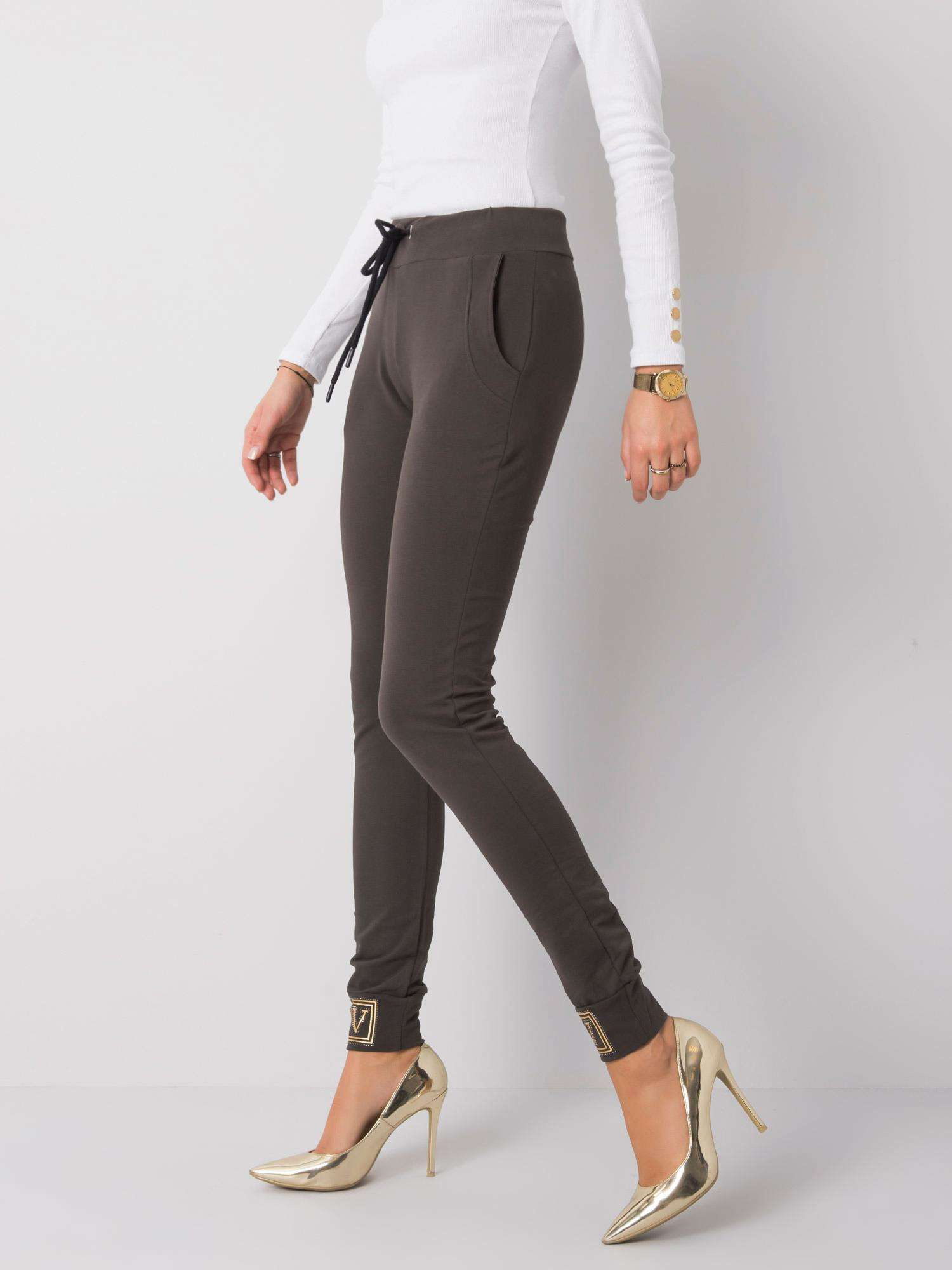 Ciemne khaki spodnie Giulianna 