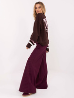 Ciemnobrązowa damska bluza oversize bez kaptura