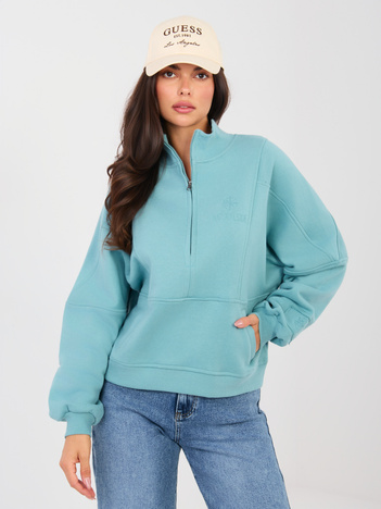 Turkusowa damska bluza oversize NATURAL SIDE 