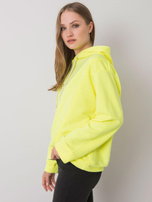 Fluo żółta bluza z kapturem Emy