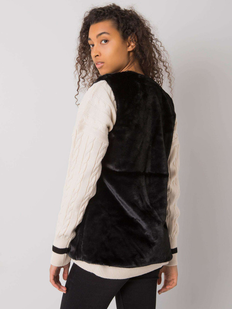 Czarna kamizelka futrzana damska Loxxley