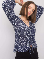 Dunkelblaue Bluse Ricarda.
