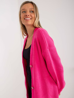 Hurt Fluo różowy długi sweter rozpinany z guzikami RUE PARIS 