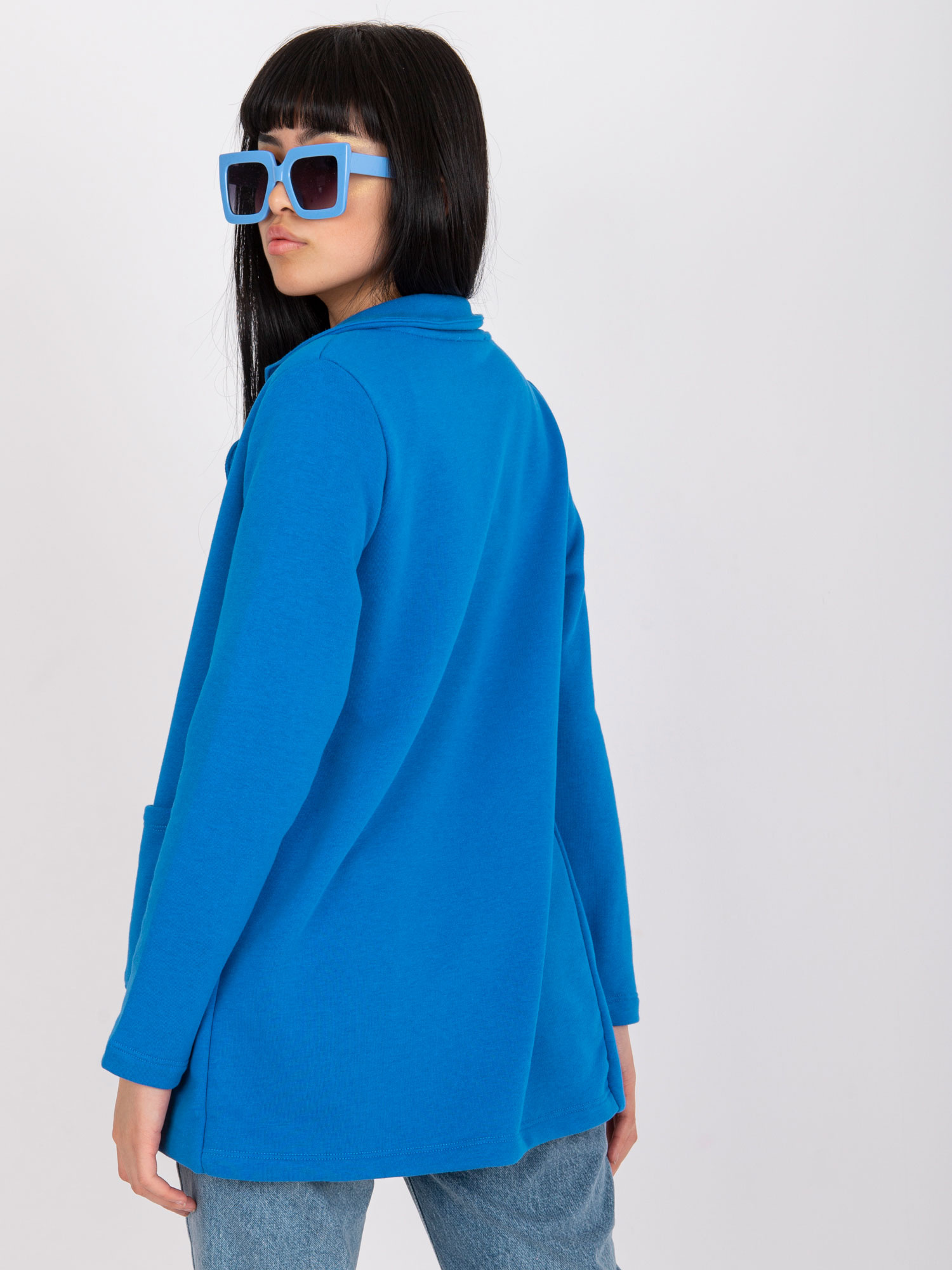 Dark blue women's sports-style blazer RUE PARIS.