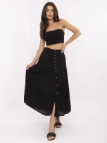 Czarna midi spódnica z plisowaniem SUBLEVEL 