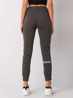 Ciemne khaki spodnie dresowe z bawełny Winsley