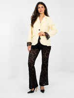 Black lace bell-bottom pants RUE PARIS.