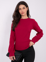 Bordowa damska bluzka z naszywką z tyłu RUE PARIS 