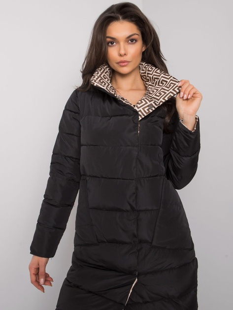 Czarna pikowana kurtka zimowa Alabama