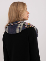 Hurtownia Granatowa damska chusta w kratę