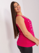 Hurt Fuksjowy top damski plus size