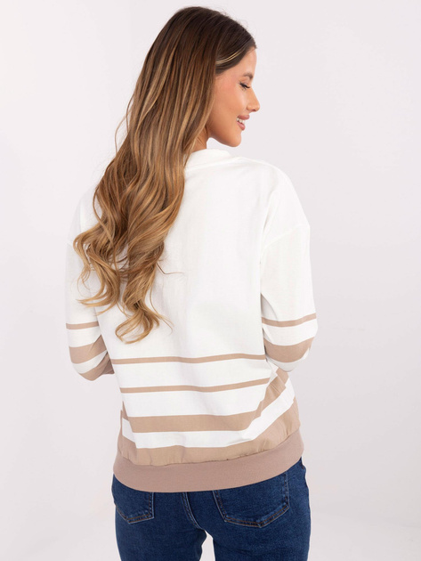 Hurtowna online Ecru luźna bluzka damska z bawełny