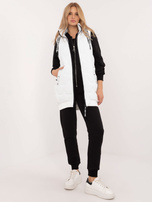 Hurtownia Biała kamizelka z odpinanym kapturem