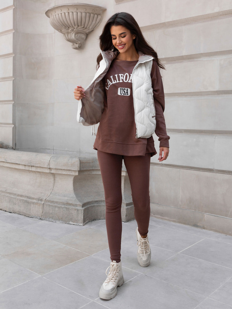 Hurt Ecru kamizelka puchowa z kieszeniami