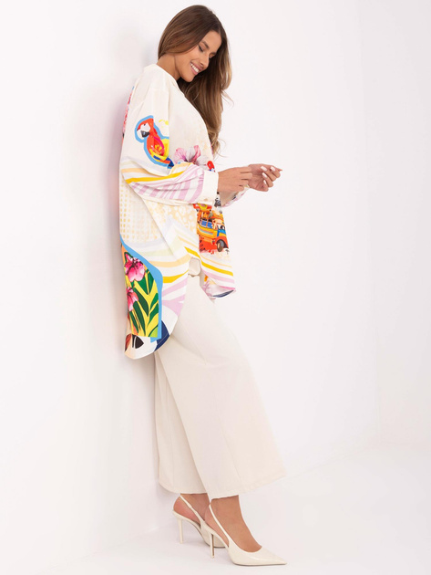 Hurt Kremowa długa koszula z nadrukiem na plecach