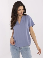 Szaro-niebieska damska bluzka na lato SUBLEVEL