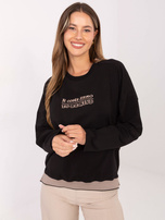 Czarna damska bluza z haftowanym napisem