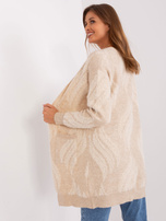 Hurt Jasnobeżowy miękki kardigan z kieszeniami