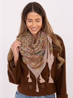 Jasnoróżowa  damska chusta z wiskozy 