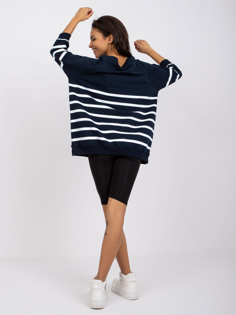 Granatowo-biała bluza w paski Sydney RUE PARIS