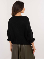 Hurt Czarny sweter oversize z wiązaniem z przodu 