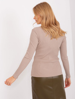 Hurt Ciemnobeżowa bawełniana bluzka basic BASIC FEEL GOOD 