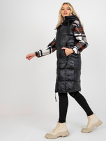 Hurt Czarna długa kamizelka puchowa z pikowaniem FRESH MADE  