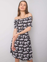 Schwarzes Blumenkleid Savona SUBLEVEL.