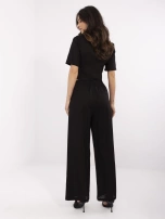 Czarne szerokie spodnie damskie na lato