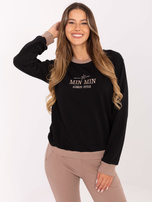 Czarna damska bluza z haftem