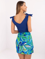 Niebiesko-zielona spódnica od kompletu RUE PARIS