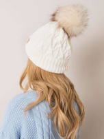 Ecru czapka z pomponem RUE PARIS