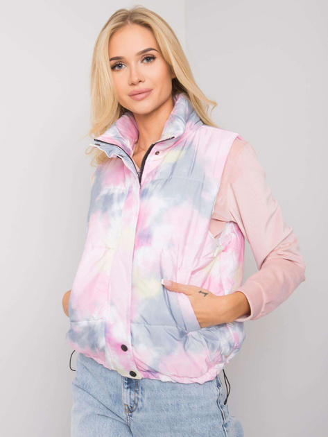 Szaro-różowa pikowana kamizelka damska Roonie