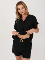 Czarne letnie szorty z kieszeniami SUBLEVEL