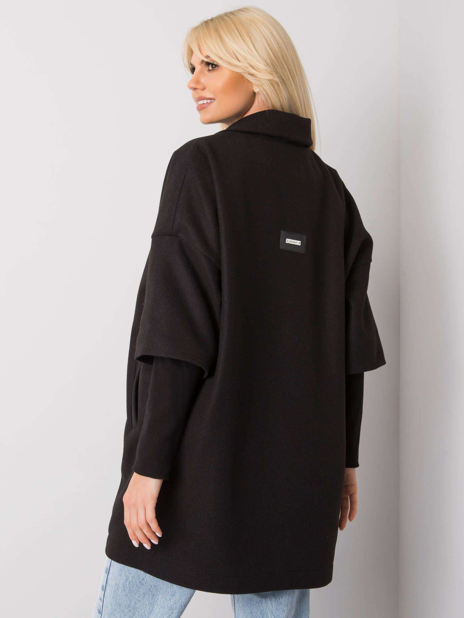 Aliz RUE PARIS black loose coat