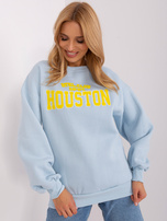 Hurt Jasnoniebieska bluza bez kaptura z bawełny