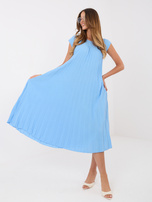 Niebieska trapezowa sukienka na lato RUE PARIS