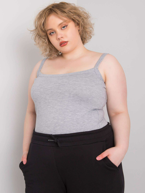 Szary top plus size na ramiączkach Scarlette