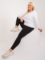 Bílá bavlněná blůza plus size Sandy.