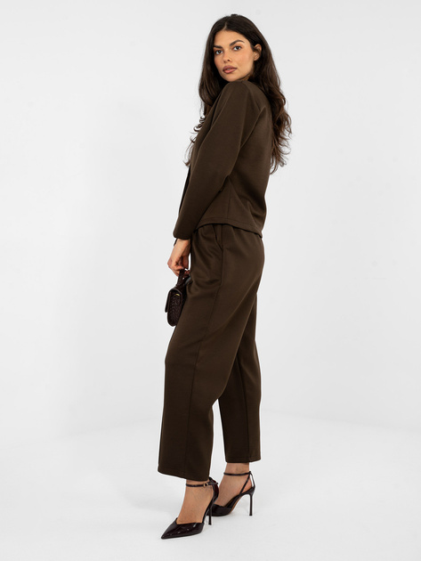 Czekoladowe dresowe spodnie od kompletu