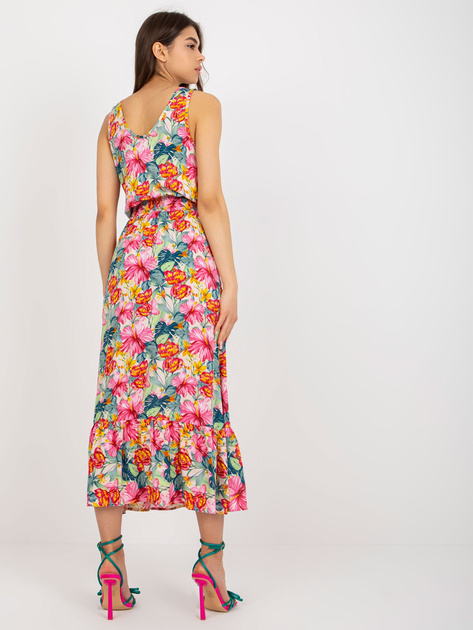 Hurtownia Koralowa sukienka z printami bez rękawów FRESH MADE