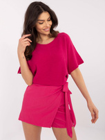 Hurtownia Fuksjowe kopertowe spódnico-szorty