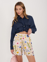 Jasnoróżowe letnie szorty z wiskozy SUBLEVEL